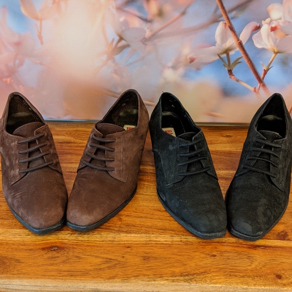 Air Twist Suede Ankle Boots, Brown and Black, Two - Picture 2 of 13